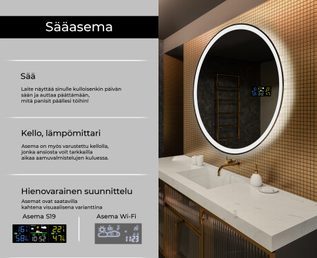 Kylpyhuoneen Peili Led-valoilla L76 #2