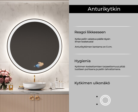 Kylpyhuoneen Peili Led-valoilla L76 #6