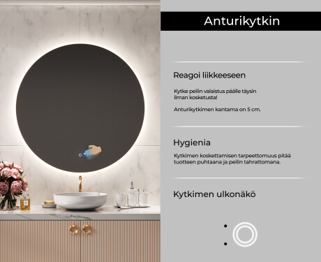 Kylpyhuoneen Peili Led-valoilla L82 #5