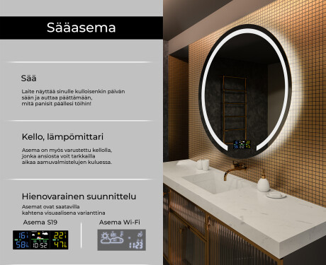 Kylpyhuoneen Peili Led-valoilla L96 #2