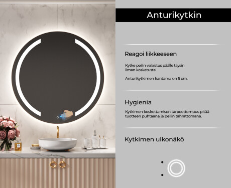 Kylpyhuoneen Peili Led-valoilla L97 #6