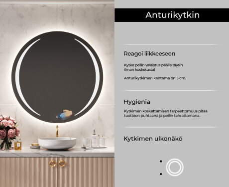 Kylpyhuoneen Peili Led-valoilla L99 #6
