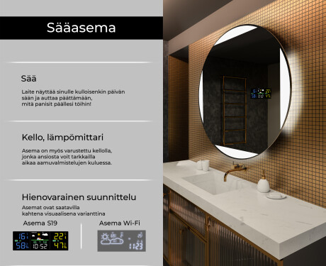 Kylpyhuoneen Peili Led-valoilla L116 #2