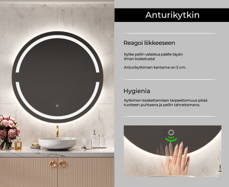 Kylpyhuoneen Peili Led-valoilla L118 #6