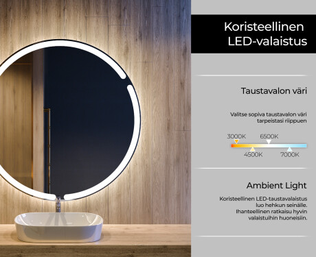 Kylpyhuoneen Peili Led-valoilla L119 #4