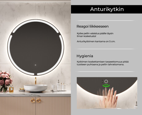 Kylpyhuoneen Peili Led-valoilla L119 #6