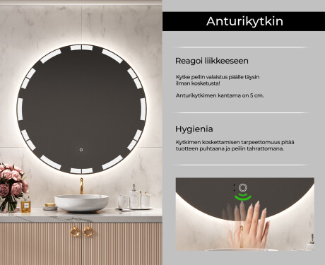 Kylpyhuoneen Peili Led-valoilla L121 #6