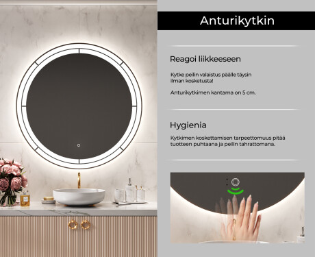 Kylpyhuoneen Peili Led-valoilla L122 #6
