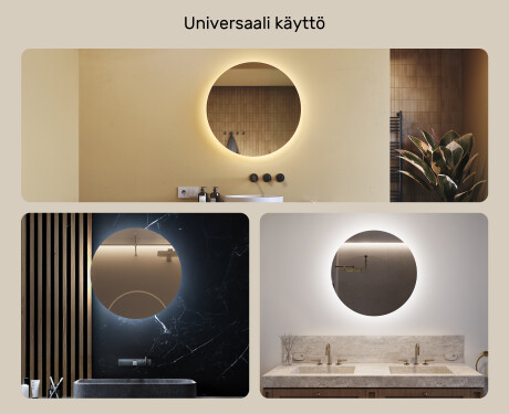 Kylpyhuoneen Peili Led-valoilla 70cm kylmän sävyinen LED-valo 7000K, lämmin valo 3000K tai neutraali valo 4500K #2