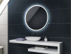 Kylpyhuoneen pyöreä paristokäyttöinen LED-peili L76 #2