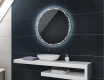 Kylpyhuoneen pyöreä paristokäyttöinen LED-peili L115 #2