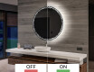 Kylpyhuoneen pyöreä paristokäyttöinen LED-peili L115 #3