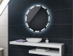 Kylpyhuoneen paristokäyttöinen pyöreä valopeili L117 #2