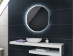 Kylpyhuoneen pyöreä paristokäyttöinen LED-peili L123 #2