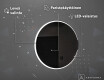 Kylpyhuoneen pyöreä paristokäyttöinen LED-peili L123 #4