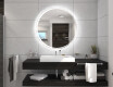 Kylpyhuoneen pyöreä paristokäyttöinen LED-peili L123 #5