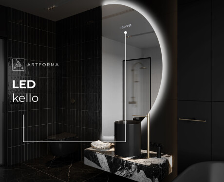 Elegantti LED Puolipyöreä Peili - Kylpyhuoneeseen A221 #7