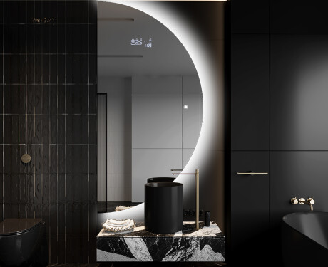 Elegantti LED Puolipyöreä Peili - Kylpyhuoneeseen A221 #9