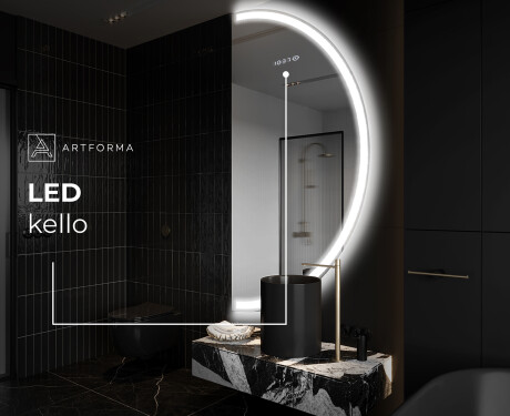 Elegantti LED Puolipyöreä Peili - Kylpyhuoneeseen A222 #7