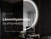 Elegantti LED Puolipyöreä Peili - Kylpyhuoneeseen A222 #8
