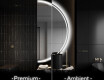 Elegantti LED Puolipyöreä Peili - Kylpyhuoneeseen A223