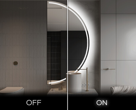 Elegantti LED Puolipyöreä Peili - Kylpyhuoneeseen A223 #3
