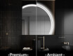 Elegantti LED Puolipyöreä Peili - Kylpyhuoneeseen Q222