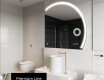 Elegantti LED Puolipyöreä Peili - Kylpyhuoneeseen Q222 #4