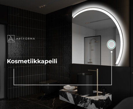 Elegantti LED Puolipyöreä Peili - Kylpyhuoneeseen Q222 #5