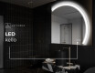 Elegantti LED Puolipyöreä Peili - Kylpyhuoneeseen Q222 #8
