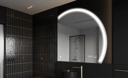 Elegantti LED Puolipyöreä Peili - Kylpyhuoneeseen Q222
