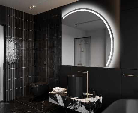 Elegantti LED Puolipyöreä Peili - Kylpyhuoneeseen Q223