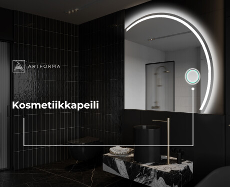 Elegantti LED Puolipyöreä Peili - Kylpyhuoneeseen Q223 #5