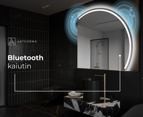 Elegantti LED Puolipyöreä Peili - Kylpyhuoneeseen Q223 #6