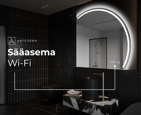 Elegantti LED Puolipyöreä Peili - Kylpyhuoneeseen Q223 #7