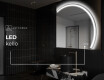 Elegantti LED Puolipyöreä Peili - Kylpyhuoneeseen Q223 #8