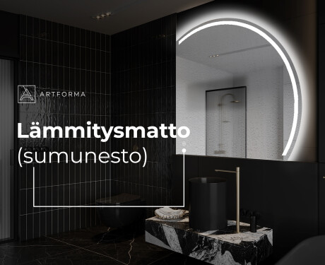 Elegantti LED Puolipyöreä Peili - Kylpyhuoneeseen Q223 #9
