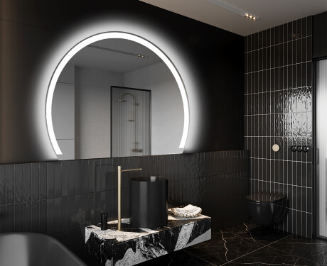 Elegantti LED Puolipyöreä Peili - Kylpyhuoneeseen W222