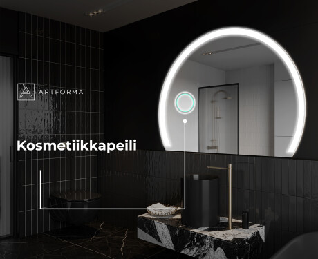 Elegantti LED Puolipyöreä Peili - Kylpyhuoneeseen W222 #6