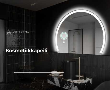 Elegantti LED Puolipyöreä Peili - Kylpyhuoneeseen W222 #5