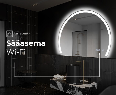 Elegantti LED Puolipyöreä Peili - Kylpyhuoneeseen W222 #7