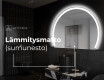Elegantti LED Puolipyöreä Peili - Kylpyhuoneeseen W222 #9