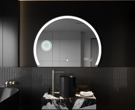 Elegantti LED Puolipyöreä Peili - Kylpyhuoneeseen W222 #10