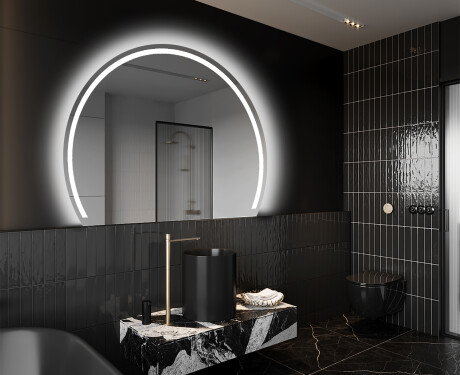 Elegantti LED Puolipyöreä Peili - Kylpyhuoneeseen W223