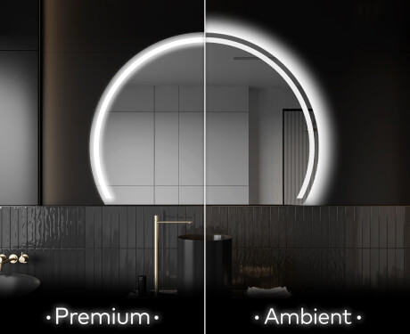 Elegantti LED Puolipyöreä Peili - Kylpyhuoneeseen W223