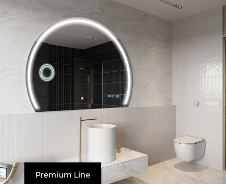 Elegantti LED Puolipyöreä Peili - Kylpyhuoneeseen W223 #4