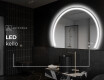 Elegantti LED Puolipyöreä Peili - Kylpyhuoneeseen W223 #9