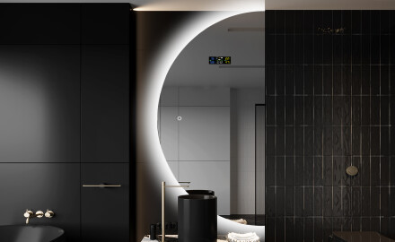 Elegantti LED Puolipyöreä Peili - Kylpyhuoneeseen D221