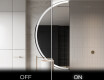 Elegantti LED Puolipyöreä Peili - Kylpyhuoneeseen D222 #3