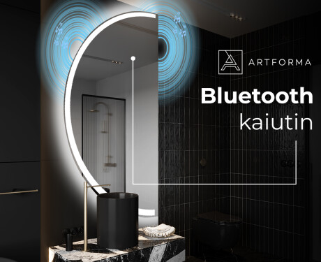 Elegantti LED Puolipyöreä Peili - Kylpyhuoneeseen D222 #5